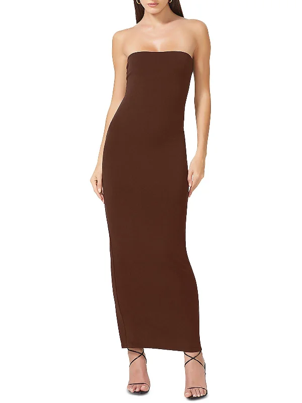 Womens Long Sleeveless Sheath Dress