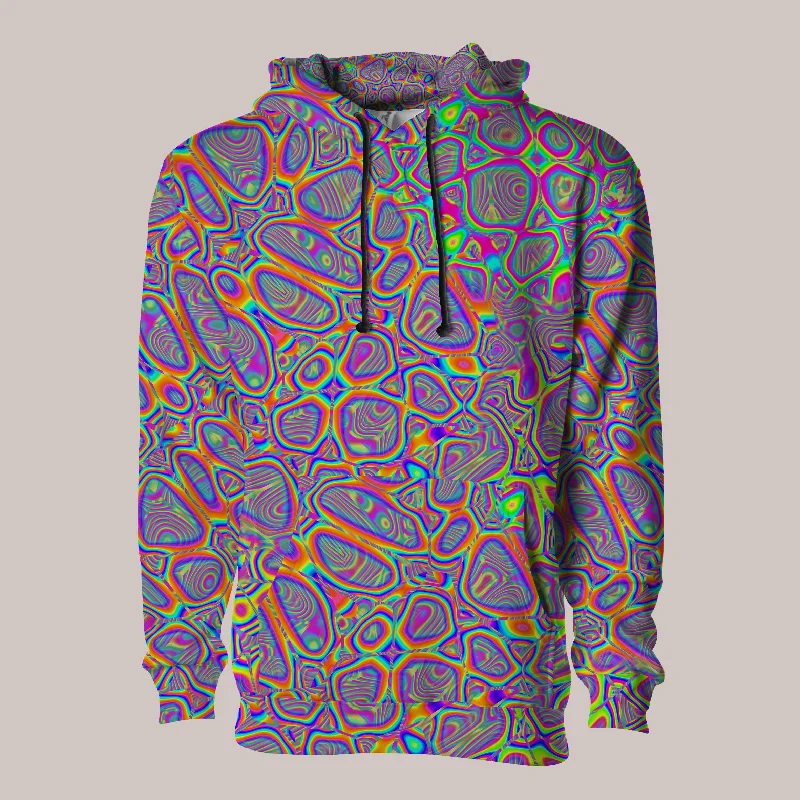 Psychedelic Hoodie (UV/RGB, Eco-Friendly, Unisex, Pull-Over) | METAMORPHOSIS