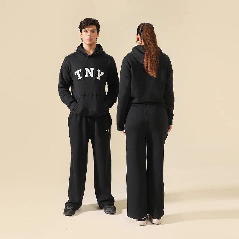 TNY Unisex Oversized Hoodie - Black