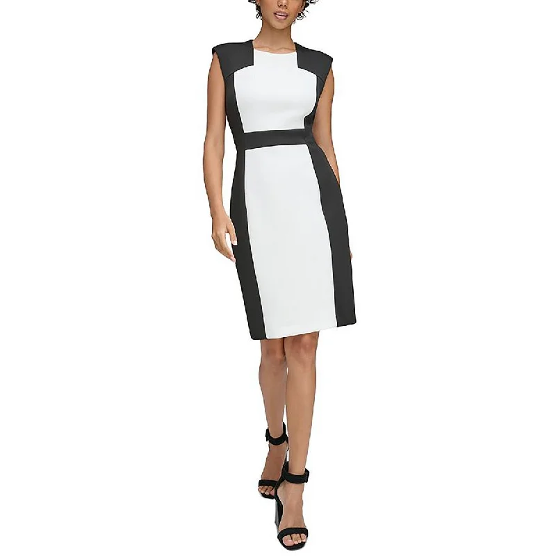 Womens Colorblock Sheath Sheath Dress