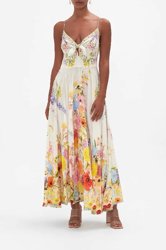 Long W/ Tie Front Dress In Sunlight Symphony